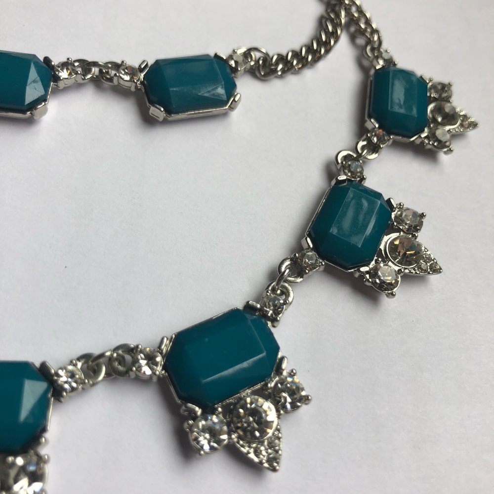 Blue Gem and Diamond Necklace